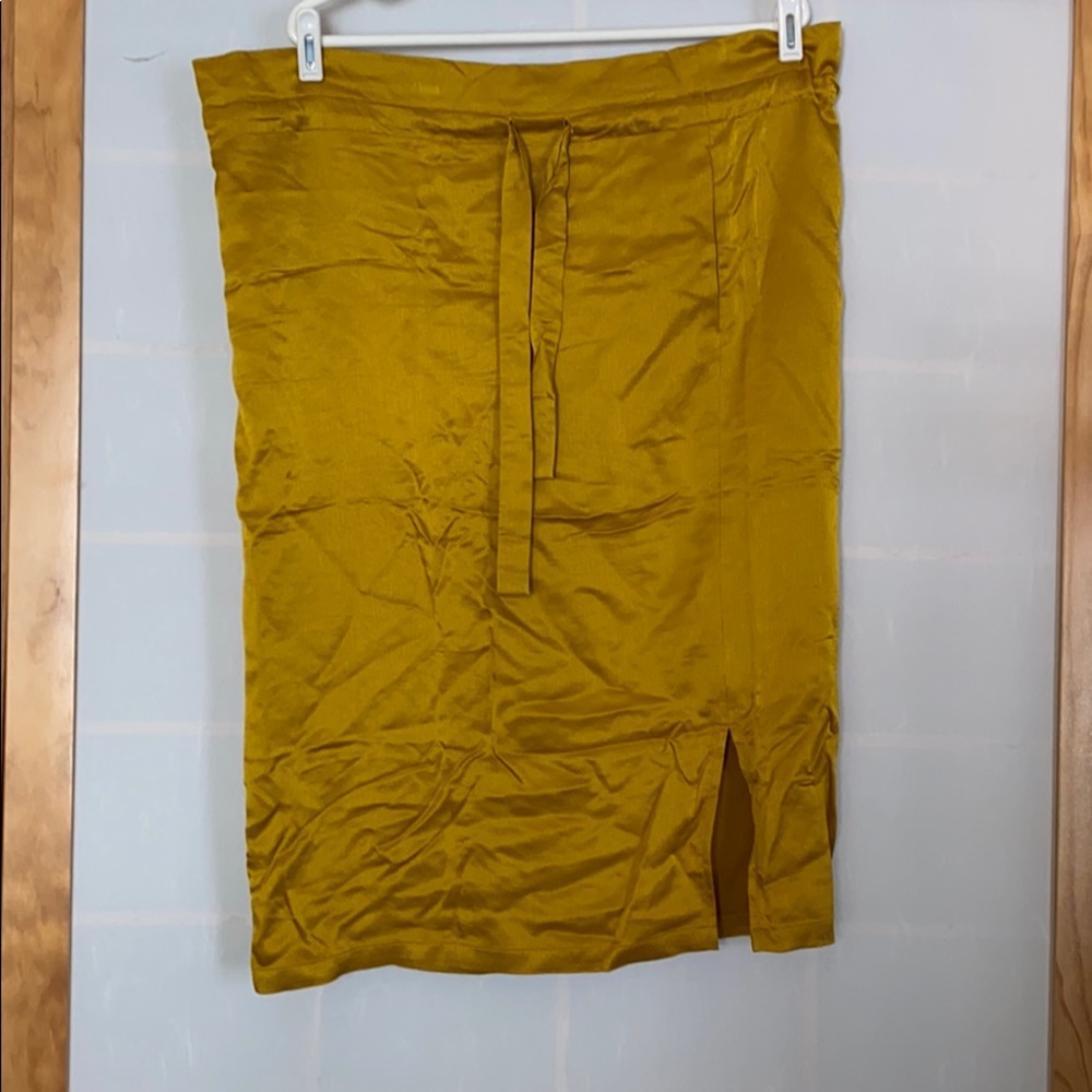 Gold midi skirt